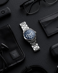 Vincero Mens Reserve Automatic Watch - Blue Silver