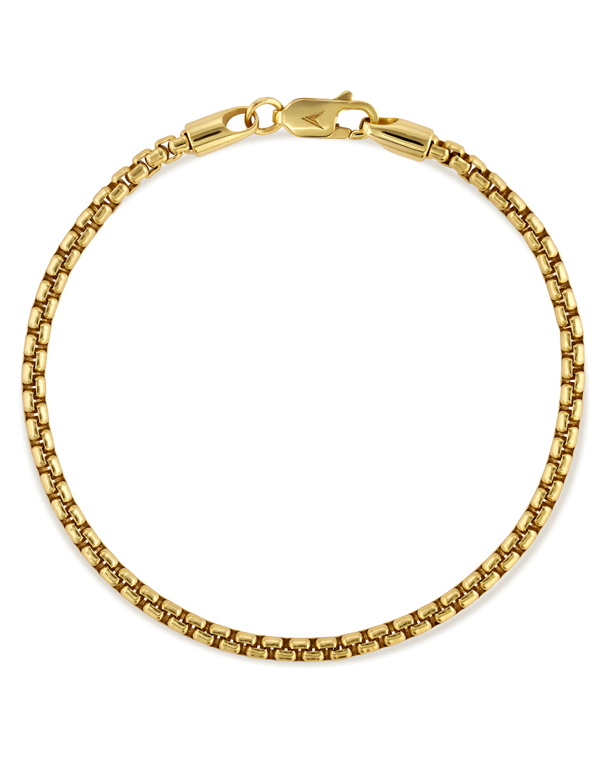 Men's Luxury Gold Box Chain Bracelet with Parrot Clasp