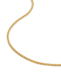 Men's Luxury Gold Box Chain Necklace with Parrot Clasp