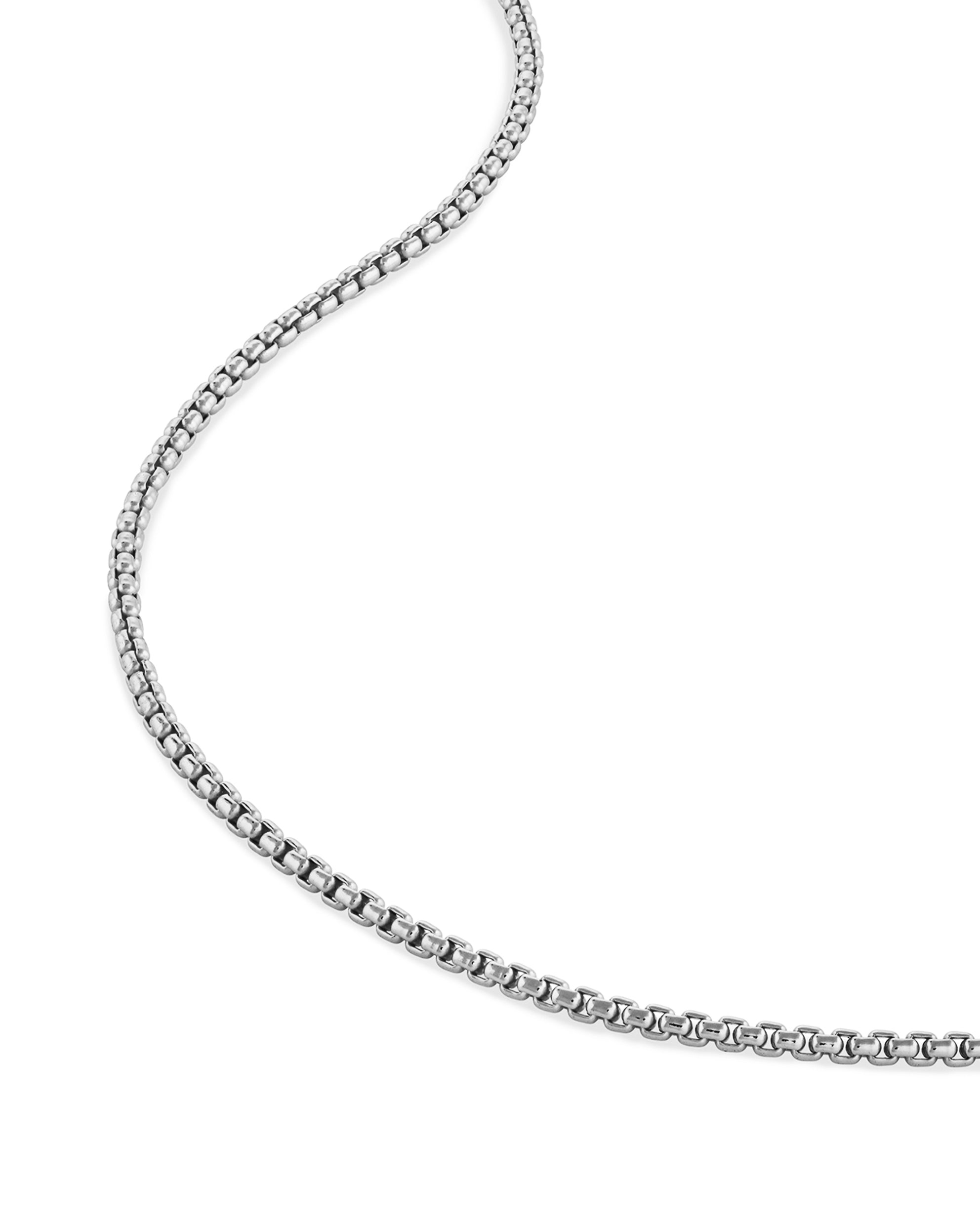 Men's Silver Box Chain Necklace | Vincero Collective