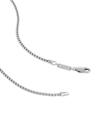 Men's Luxury Silver Box Chain Necklace with Parrot Clasp