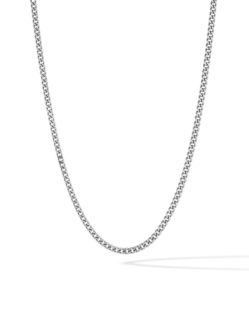 Men's Curb Chain Necklace Silver Vincero Collective