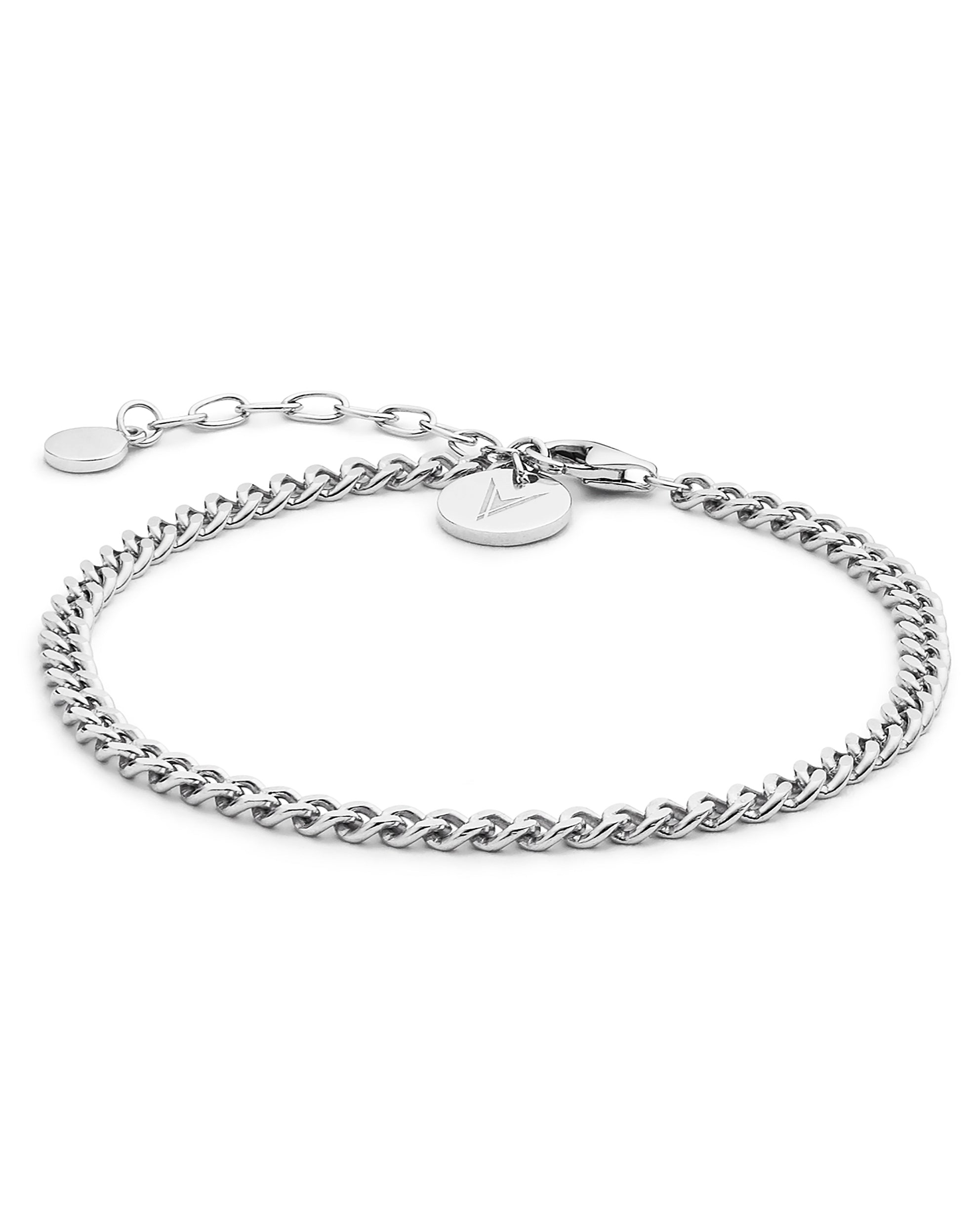 Mens Solid Stainless Steel Bracelet Silver 18MM India  Ubuy