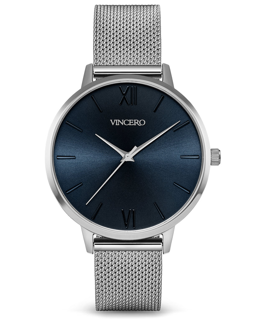Women's Dress Watch - Silver + Turkish Blue, Vincero Watches