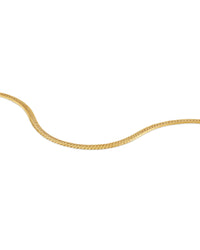 Women's Luxury Gold Herringbone Chain Bracelet with Lobster Claw Clasp