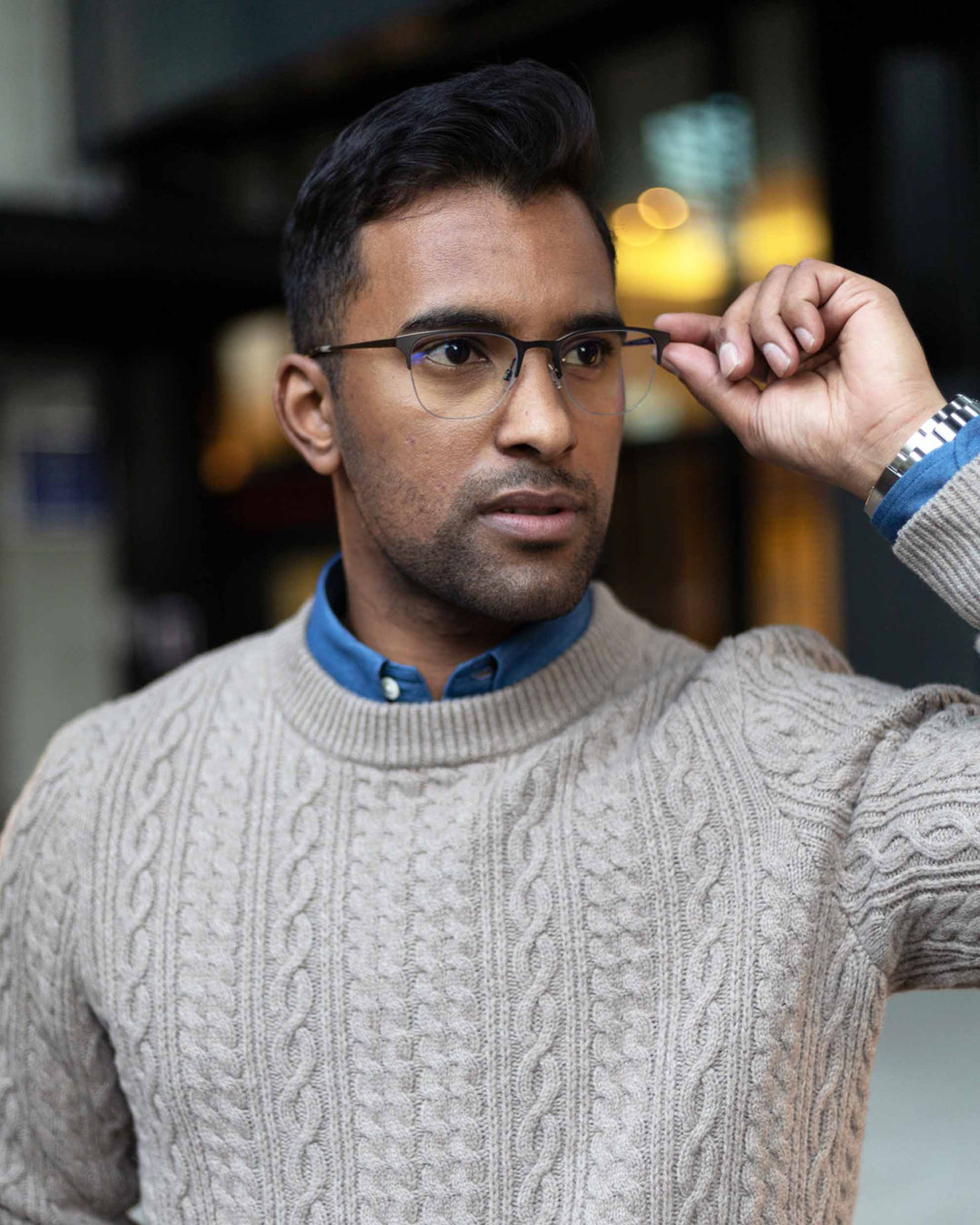 Hewitt Blue Light - Dark Brownhover image