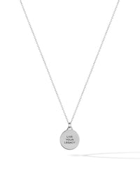 Women's Luxury Silver Cable Chain Necklace with Silver Pendant and Parrot Clasp