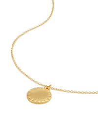 Women's Luxury Gold Cable Chain Necklace with Gold Pendant and Parrot Clasp