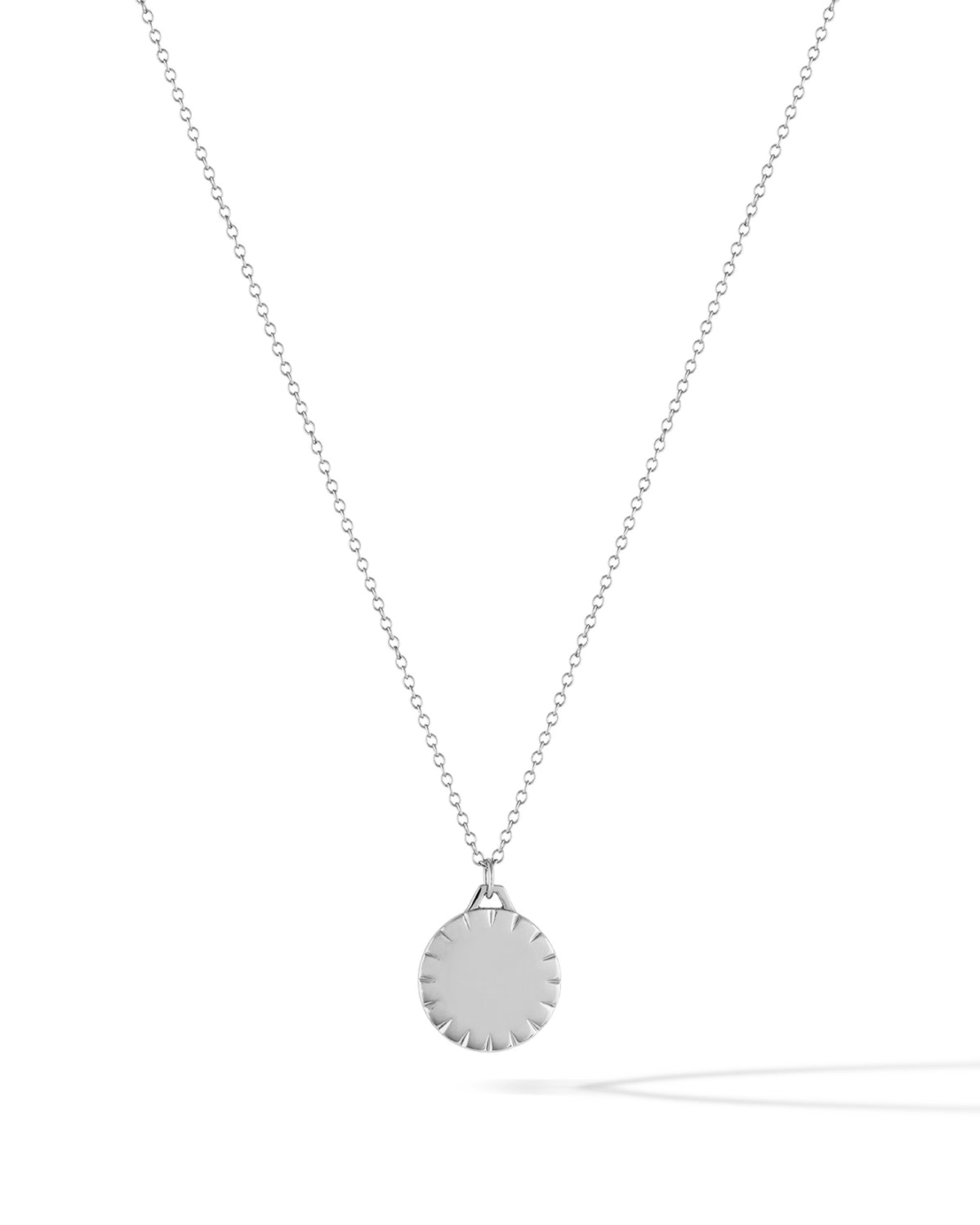 Women's Luxury Silver Cable Chain Necklace with Silver Pendant and Parrot Clasp