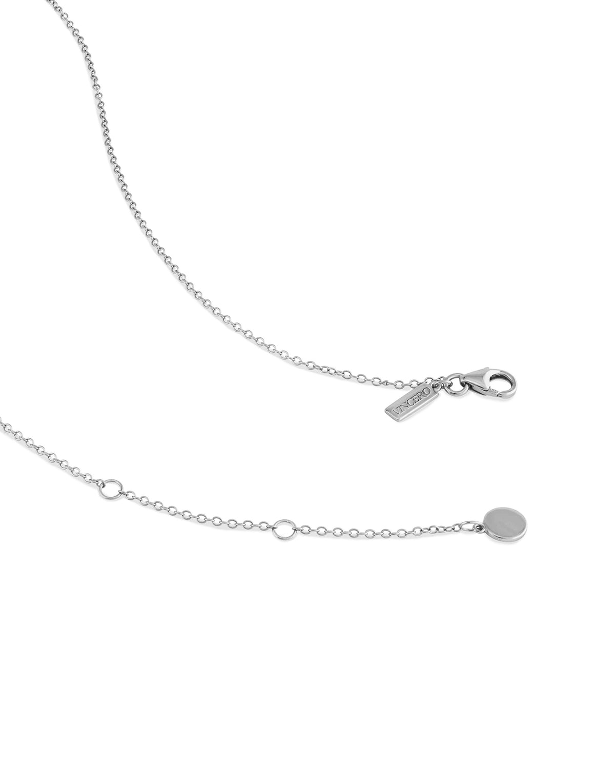 Women's Luxury Silver Cable Chain Necklace with Silver Pendant and Parrot Clasp
