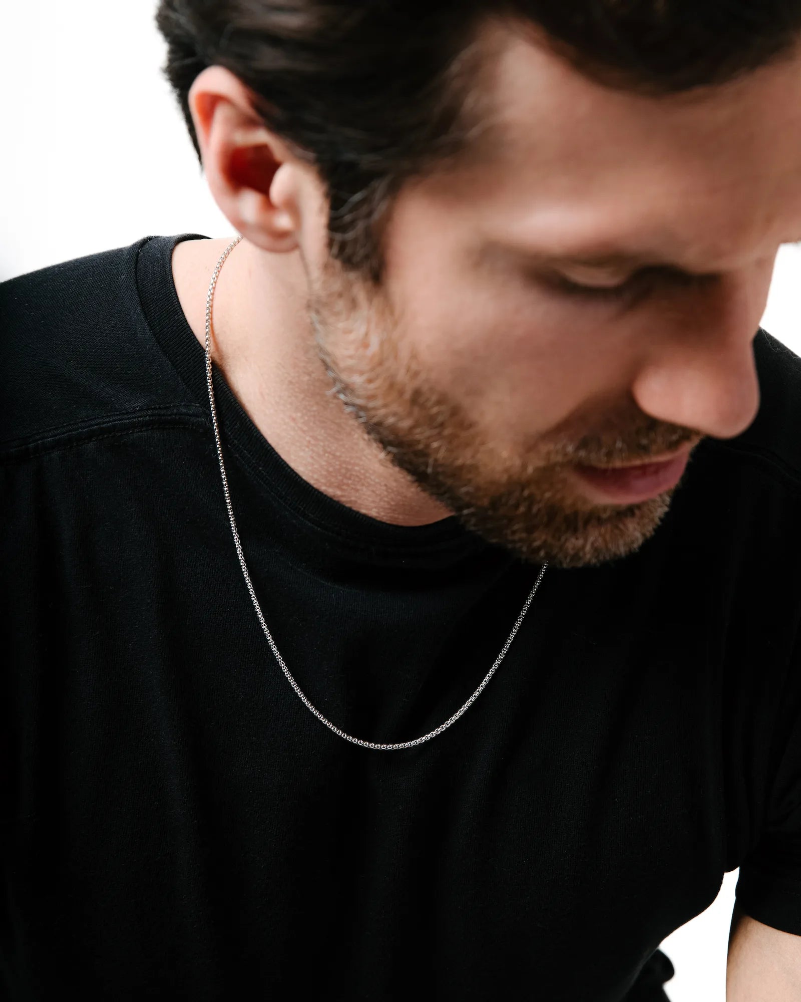 Men's Silver Box Chain Necklace | Vincero Collective