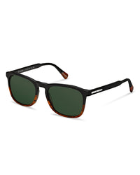 Men's Luxury Matte Black/Walnut Midway Sunglasses