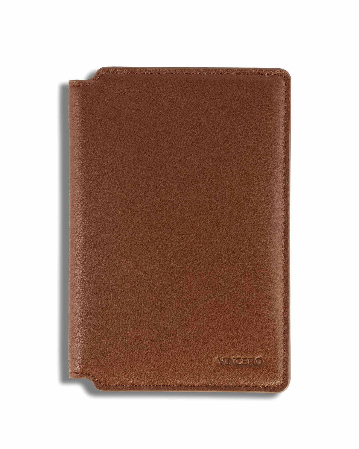 Vincero Brown Leather Passport Wallet