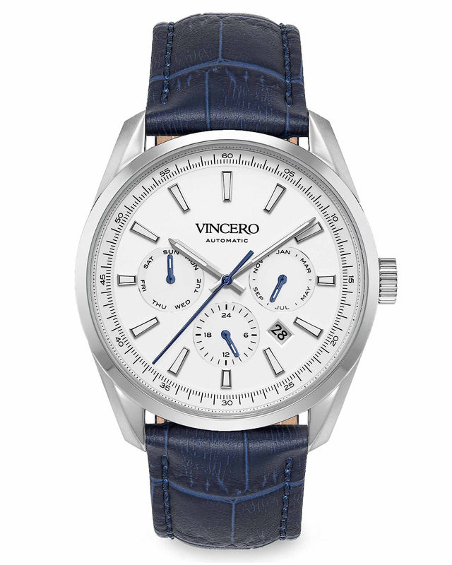 Vincero - Mens Blue Silver Reserve Automatic Watch