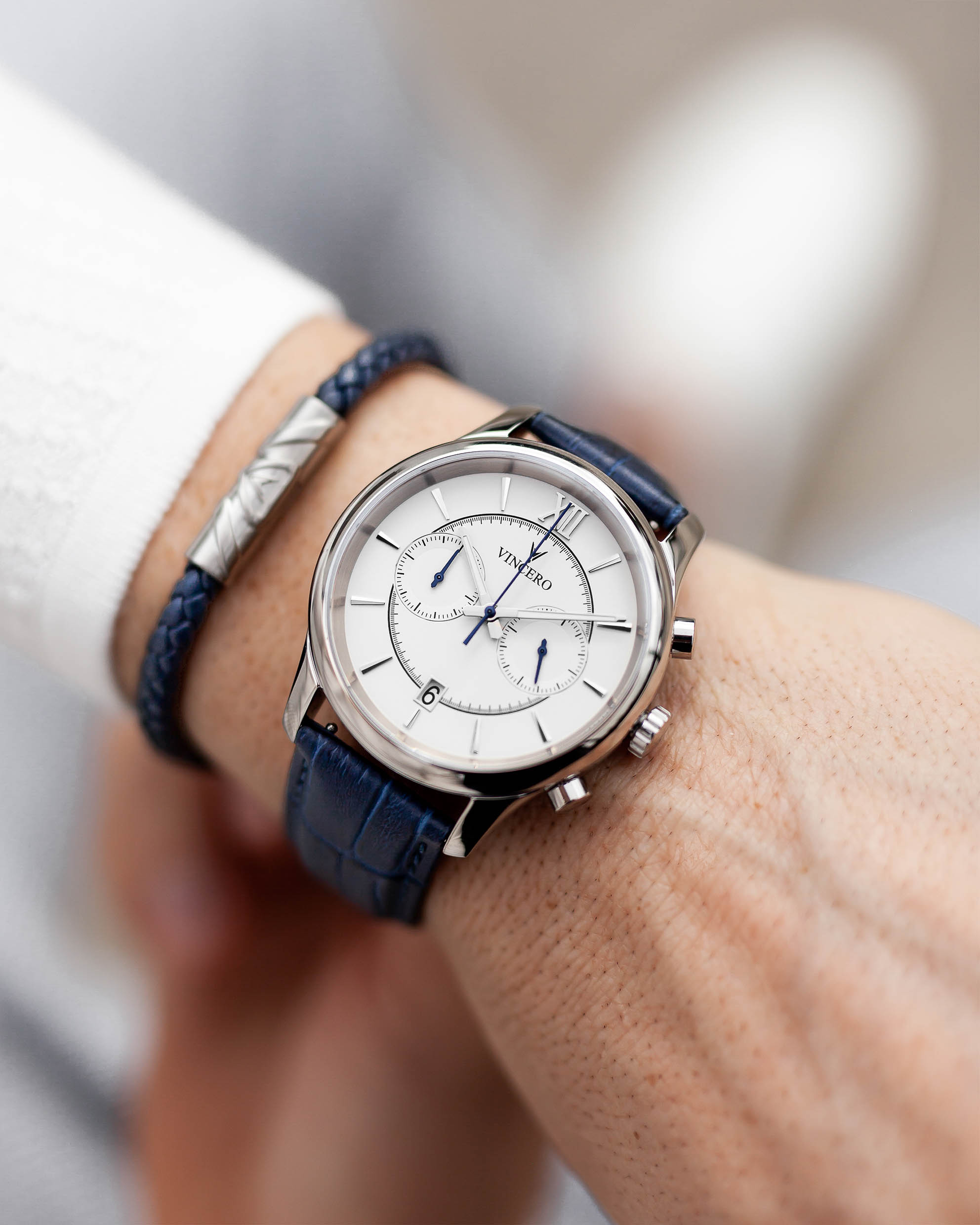 The Delta Single - Navy/Silver | Vincero Watches | Vincero Collective