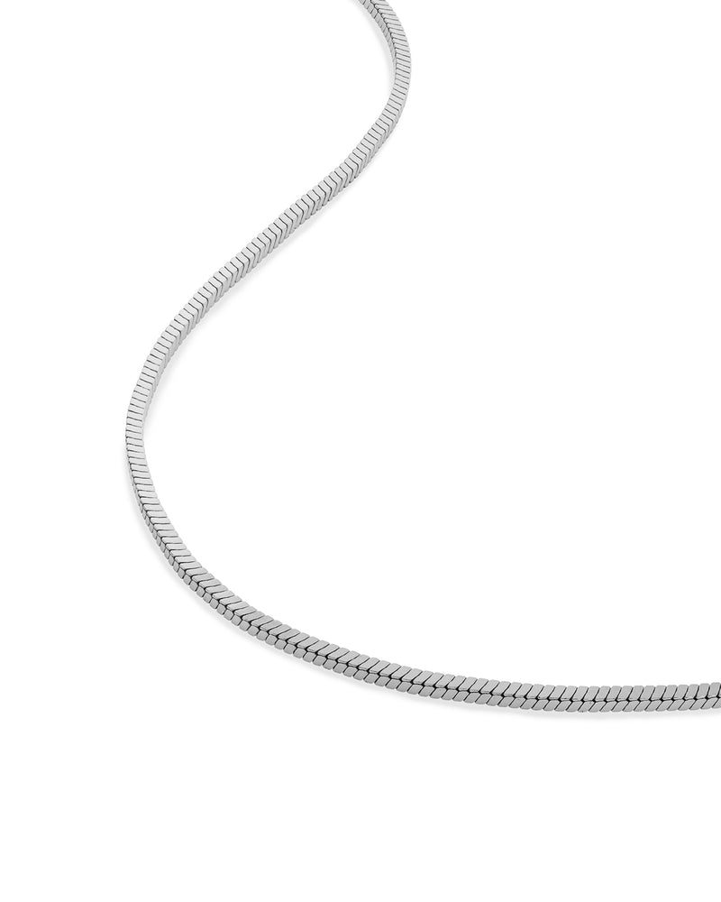 Women's Luxury Silver Snake Chain Necklace with Parrot Clasp
