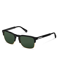 Men's Luxury Jet Black/Gold Villa Sunglasses