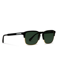 Men's Luxury Jet Black/Gold Villa Sunglasses
