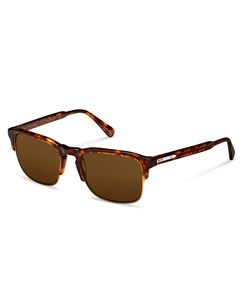 Men's Luxury Whiskey Tortoise/Gold Villa Sunglasses