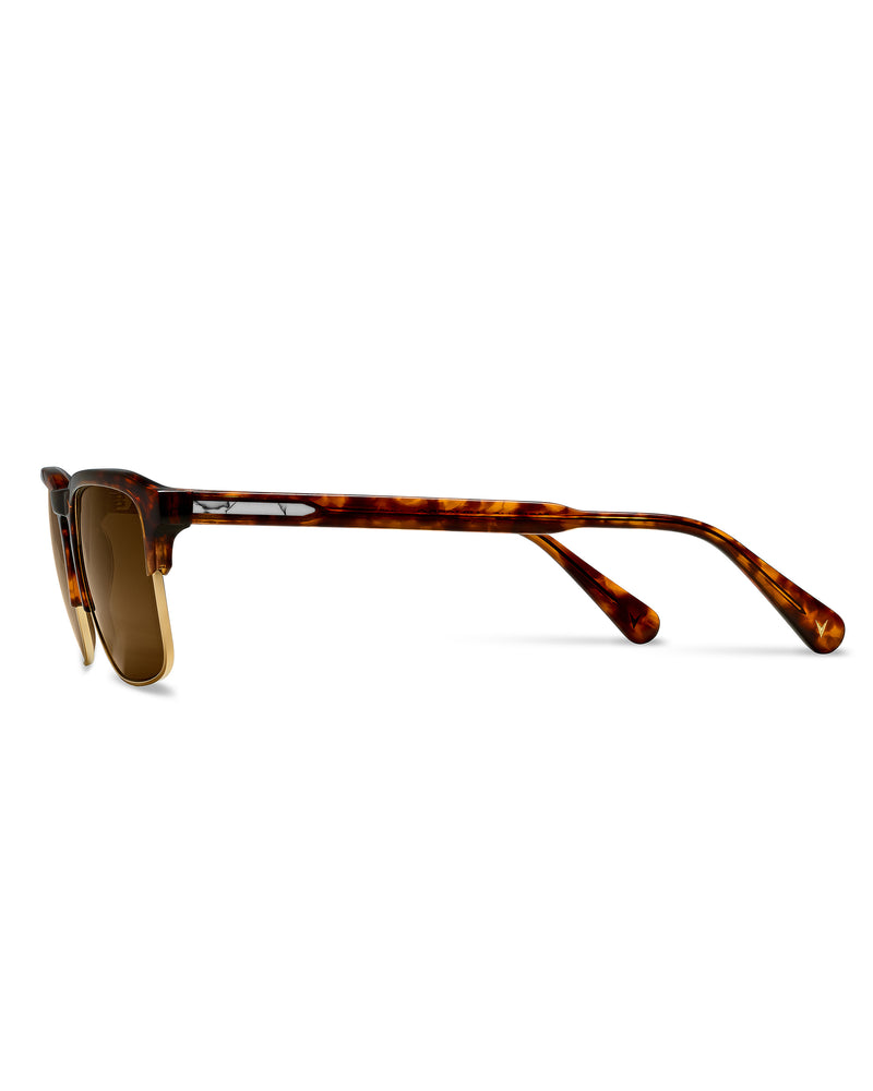 Men's Luxury Whiskey Tortoise/Gold Villa Sunglasses