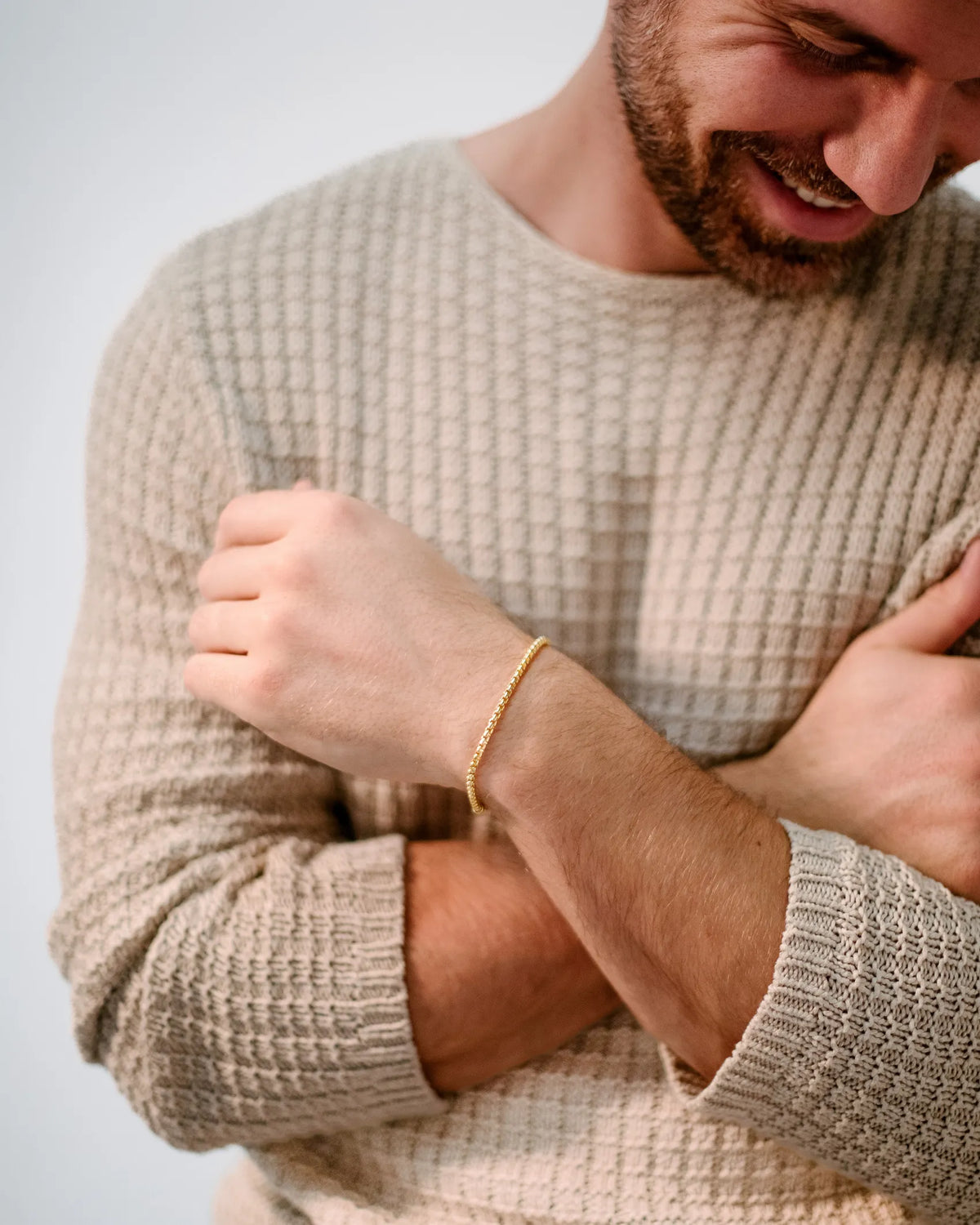 Box Chain Bracelet, 3MM - 14K Gold
