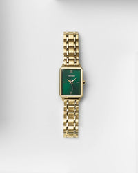 Ava - Brushed Gold + Green
