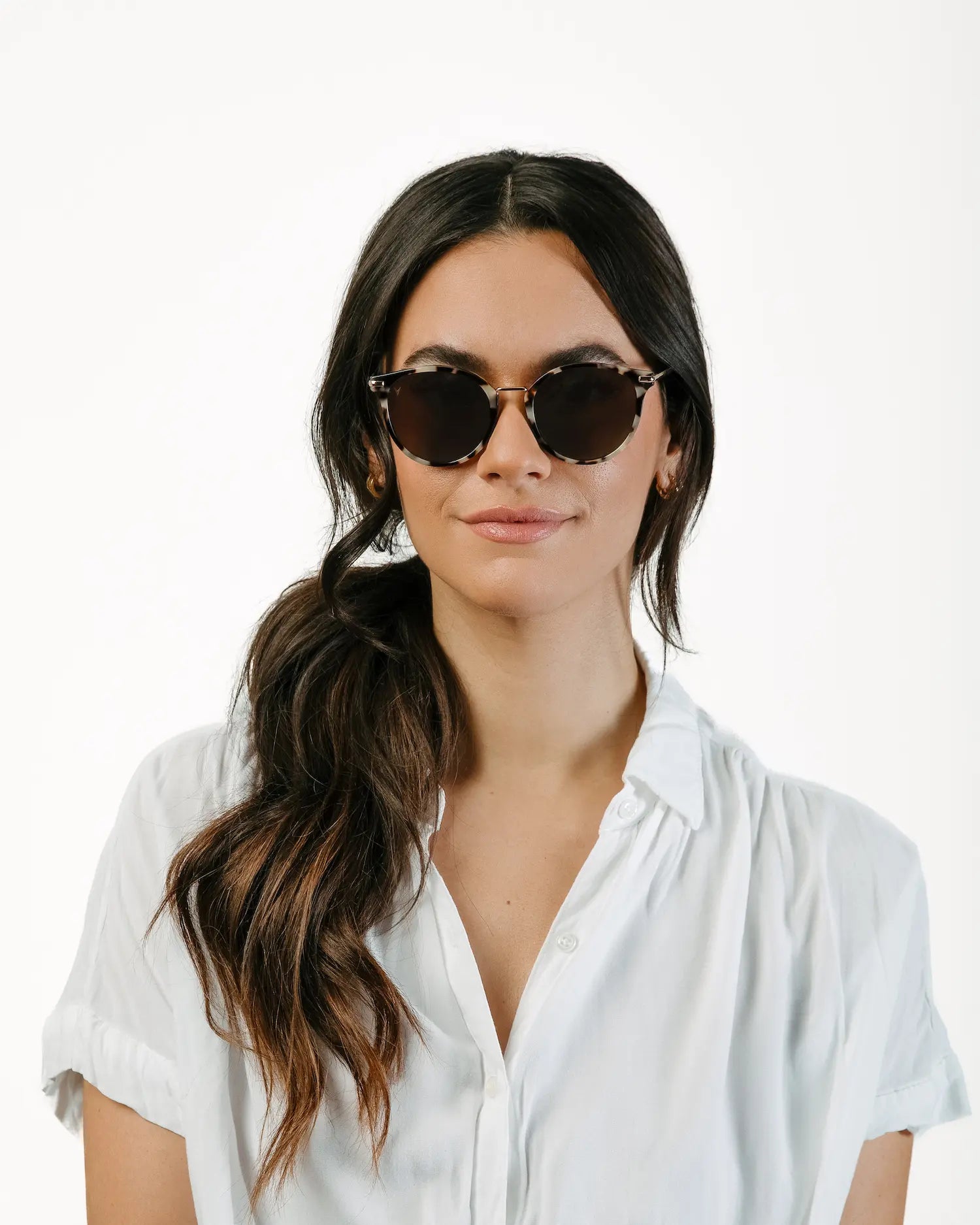 nsh サングラス ホワイトフレーム MilkBrownレンズ定価32189 Women's Sunglasses - The Pali - Ivory Tortoise | Vincero