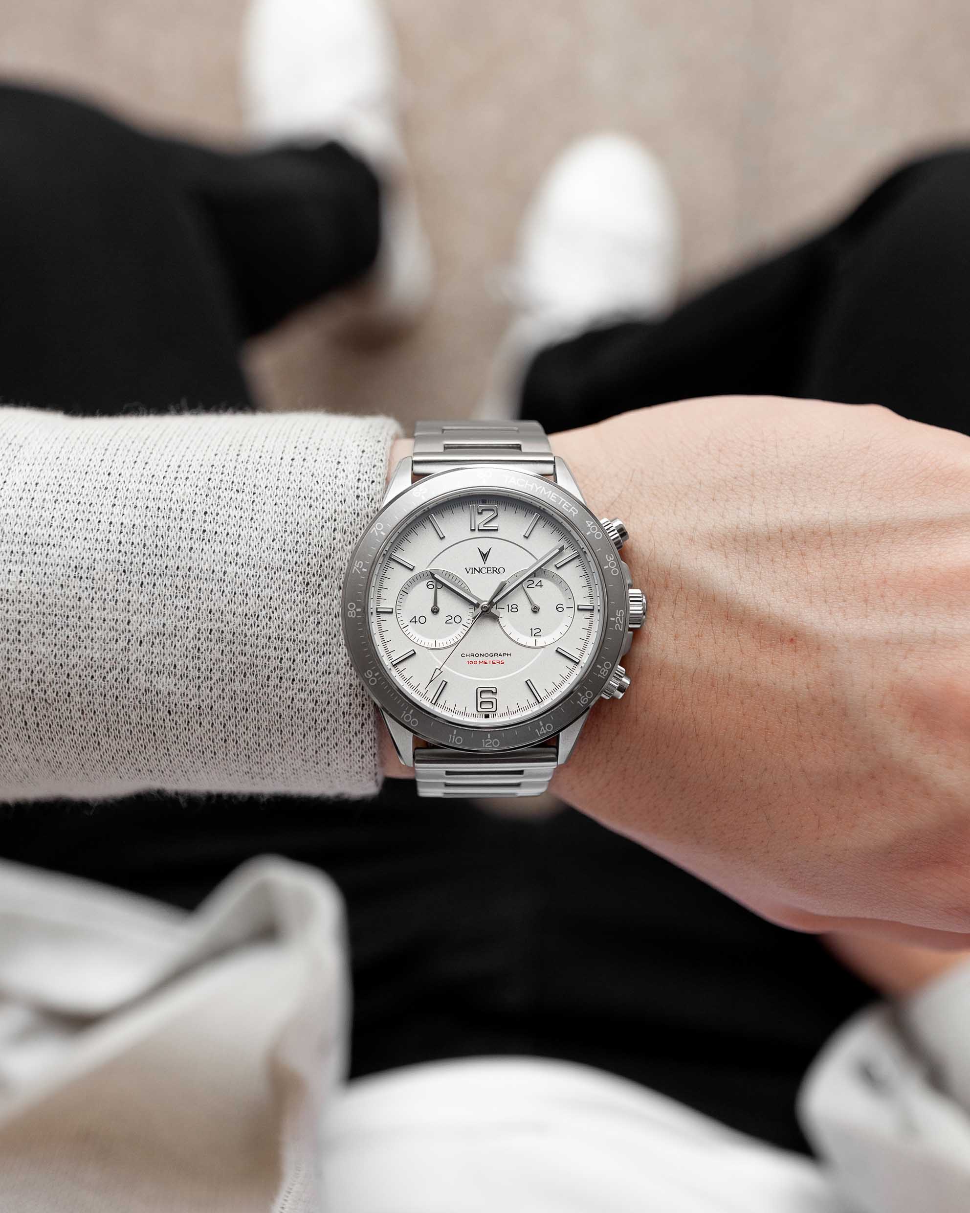 The Apex - Silver/Black, Vincero Watches