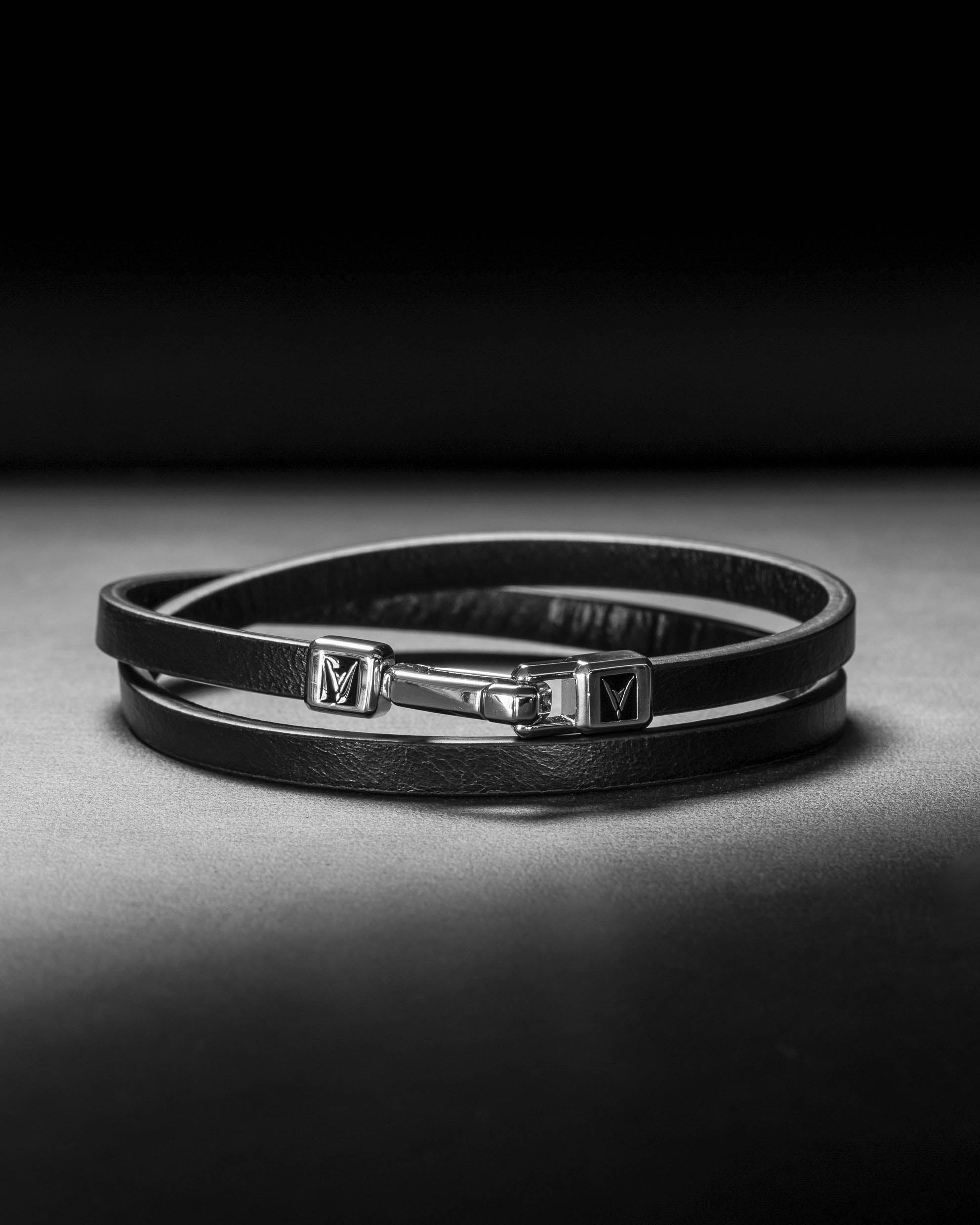 Neogram Leather Wrap Bracelet
