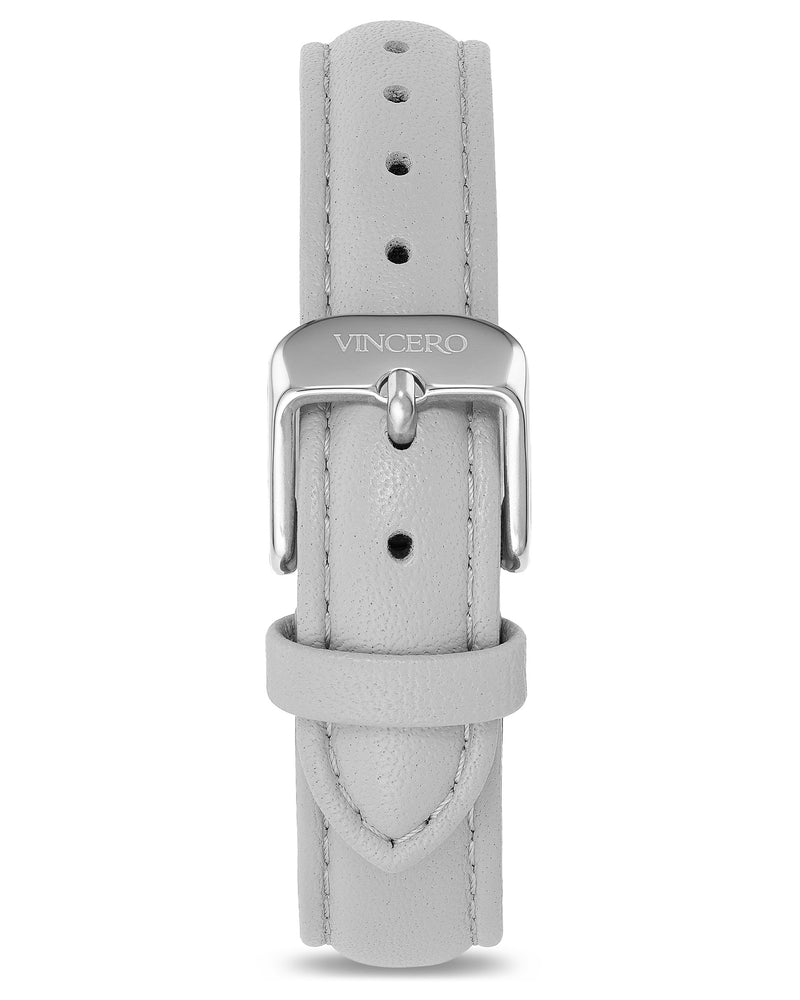 Women's Luxury Fog Italian Leather Watch Band Strap Silver Clasp