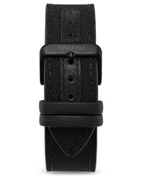 Men's Luxury Black Cordura Nylon Watch Band Strap Gunmetal Clasp