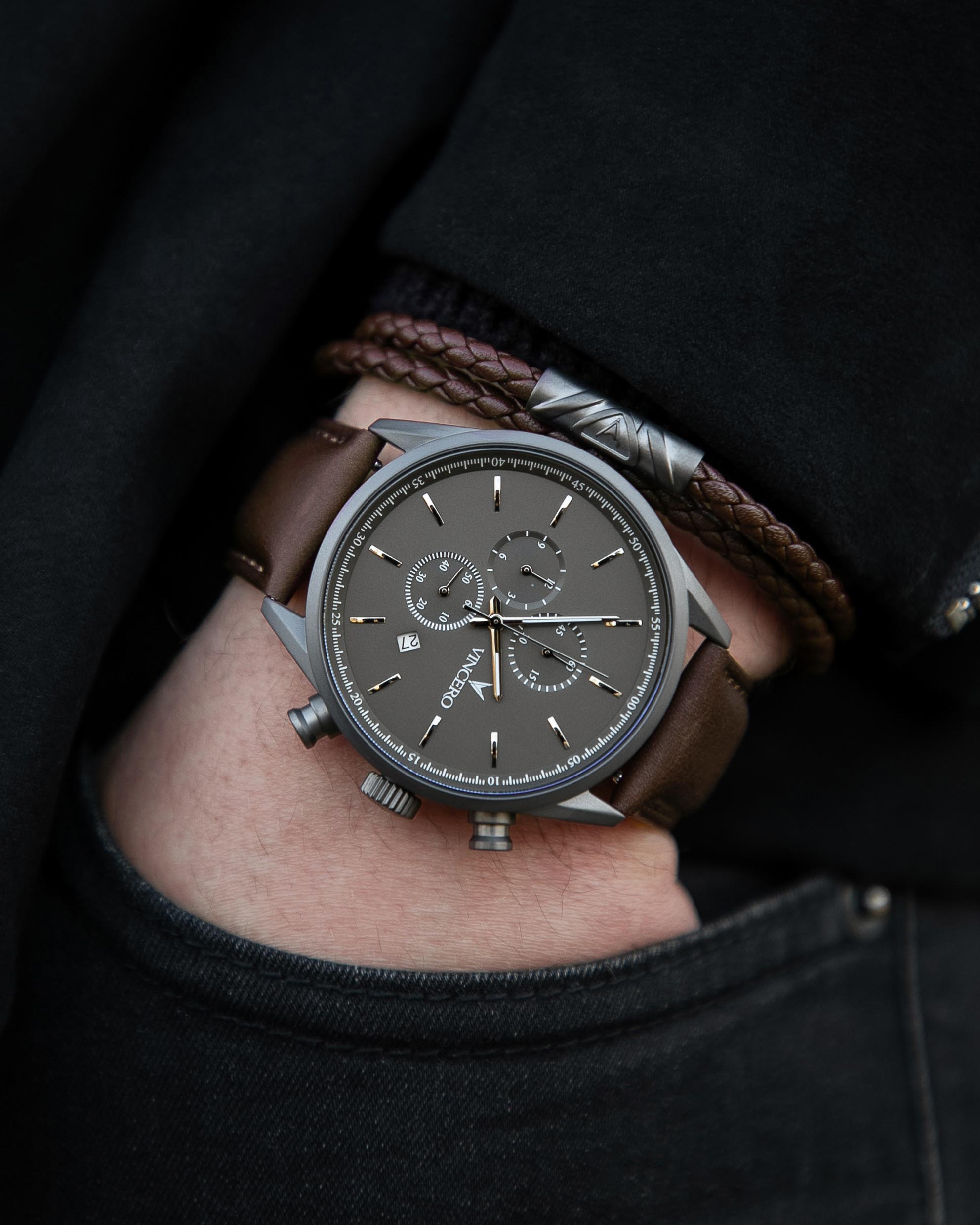 The Delta Double - Black/Silver, Vincero Watches