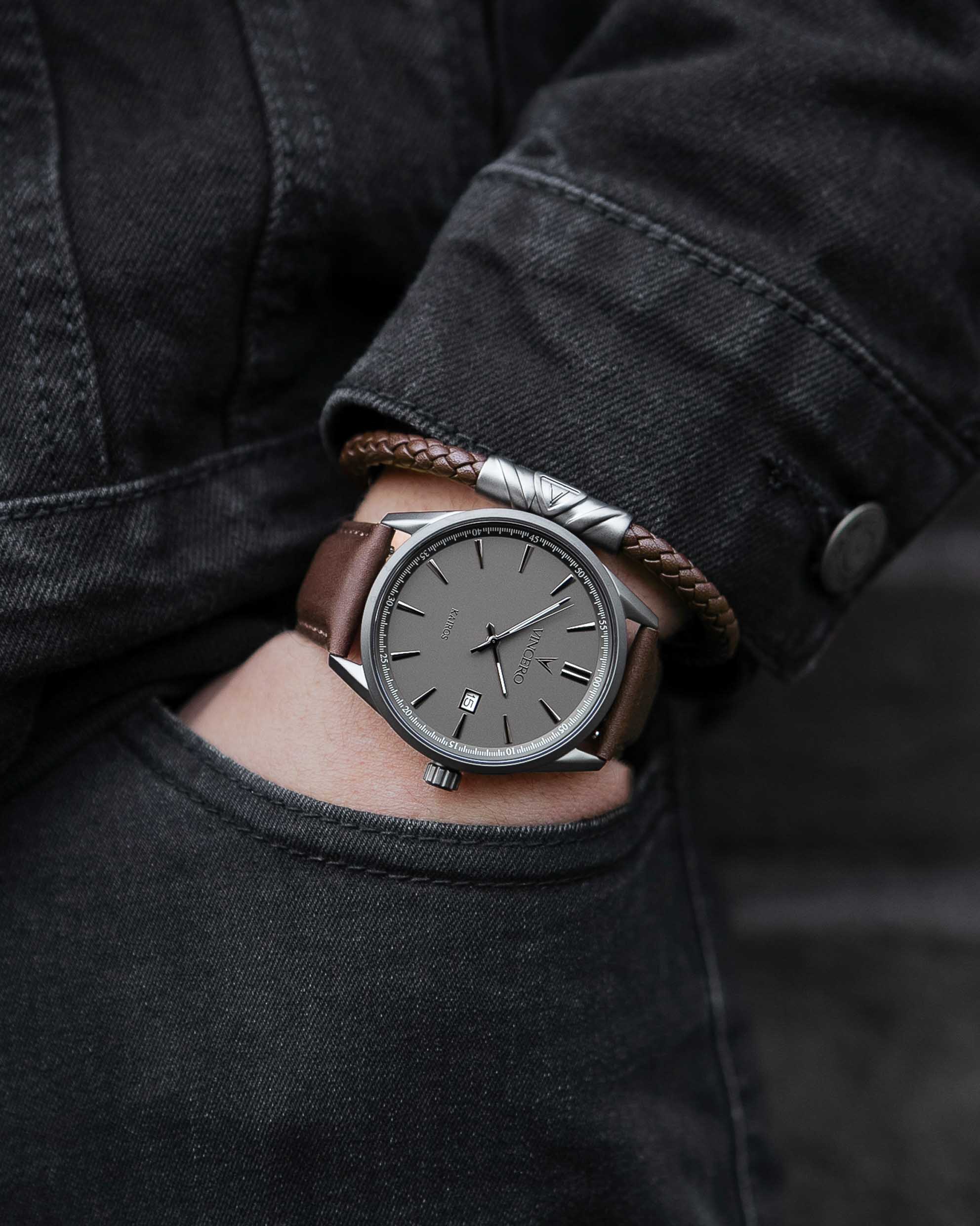 24mm (XL) Mocha Russian Leather Watch Band | RIOS1931 Firenze