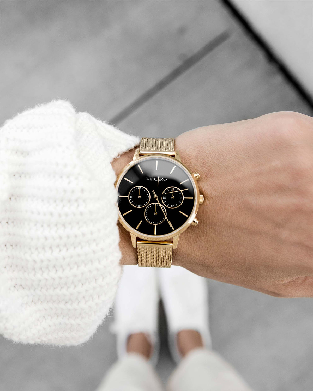 Women's Luxury Gold 316L Stainless Steel Mesh Strap