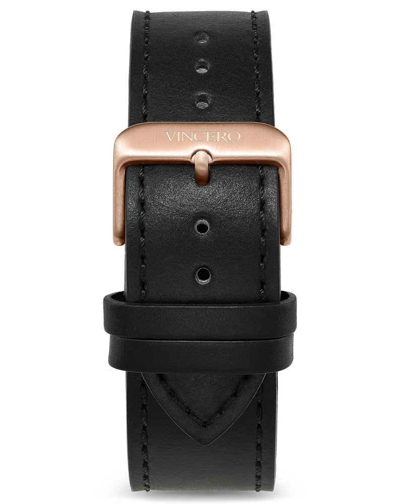 Black Leather | Color: Rose Gold