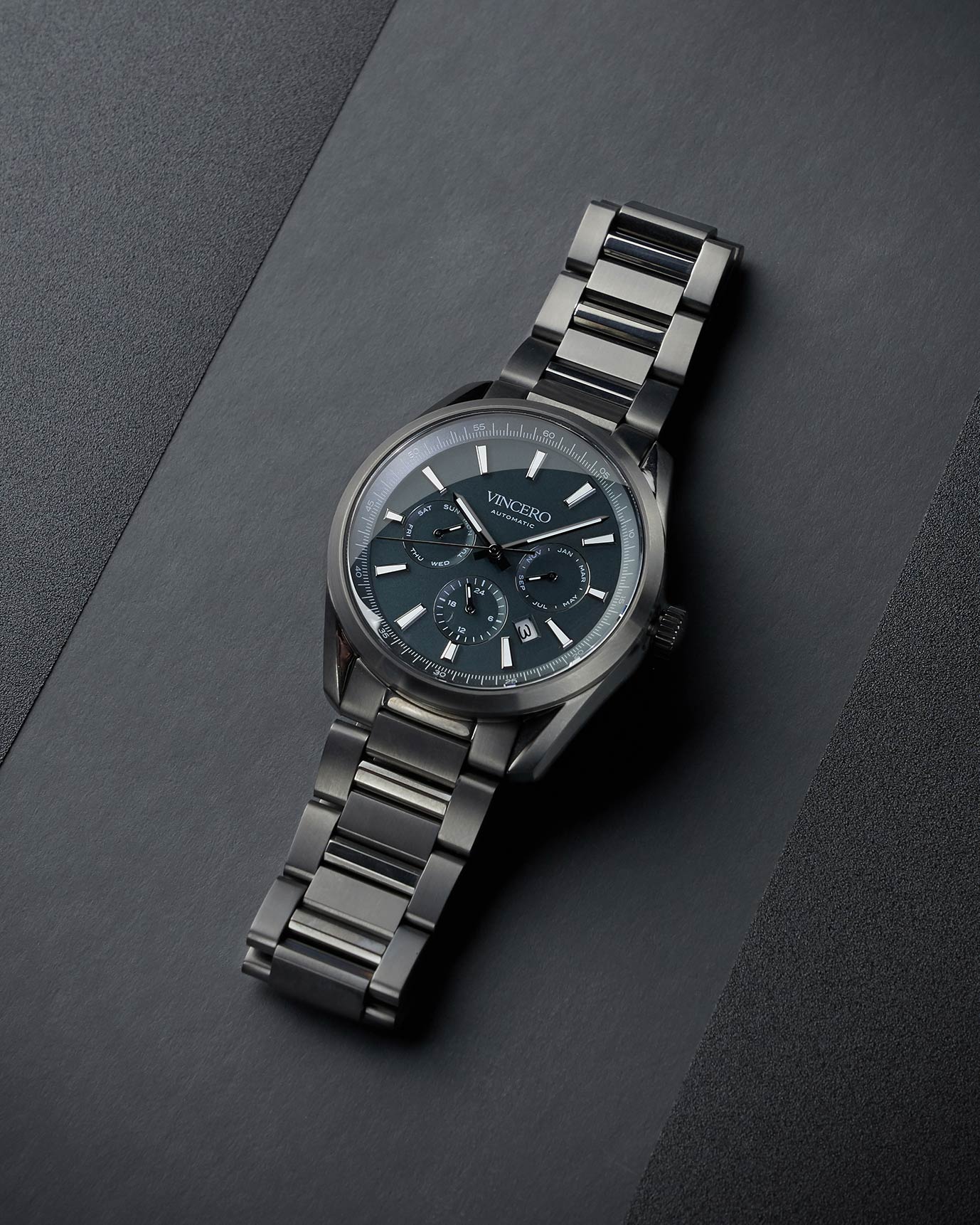 The Reserve Automatic Gunmetal Slate Blue Vincero Collective