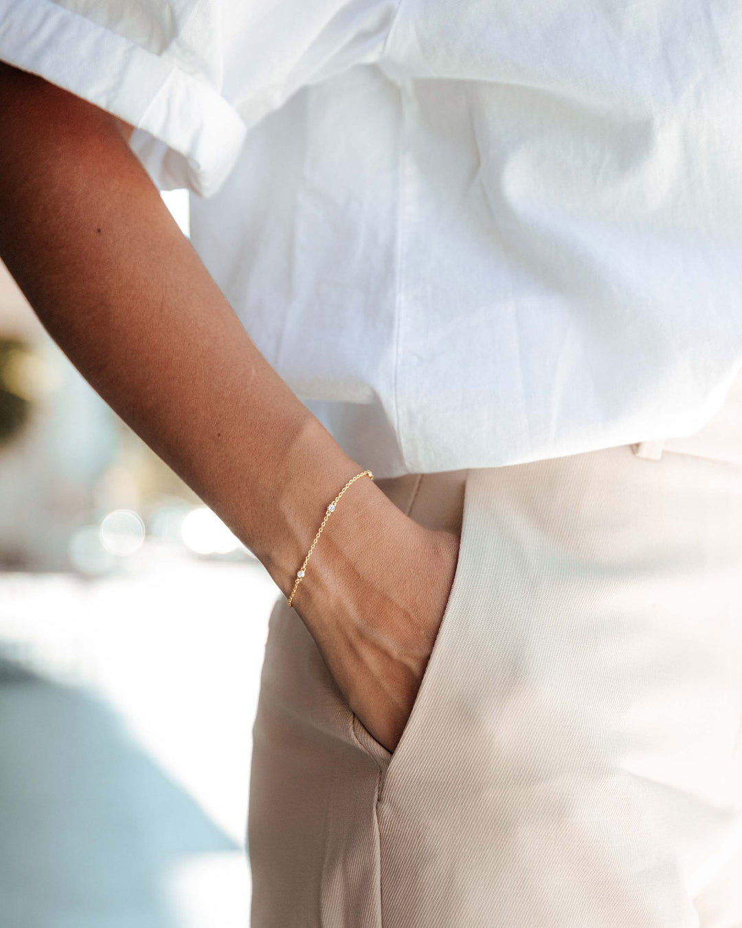 The Sapphire Trio Bracelet - Goldhover image