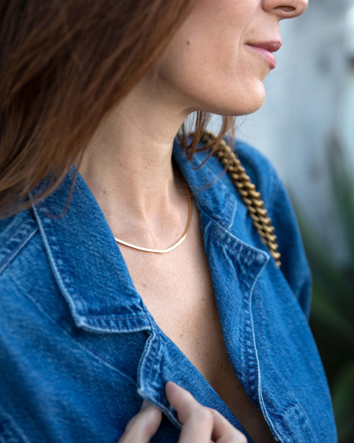 Women's Luxury Gold Snake Chain Necklace with Parrot Clasp